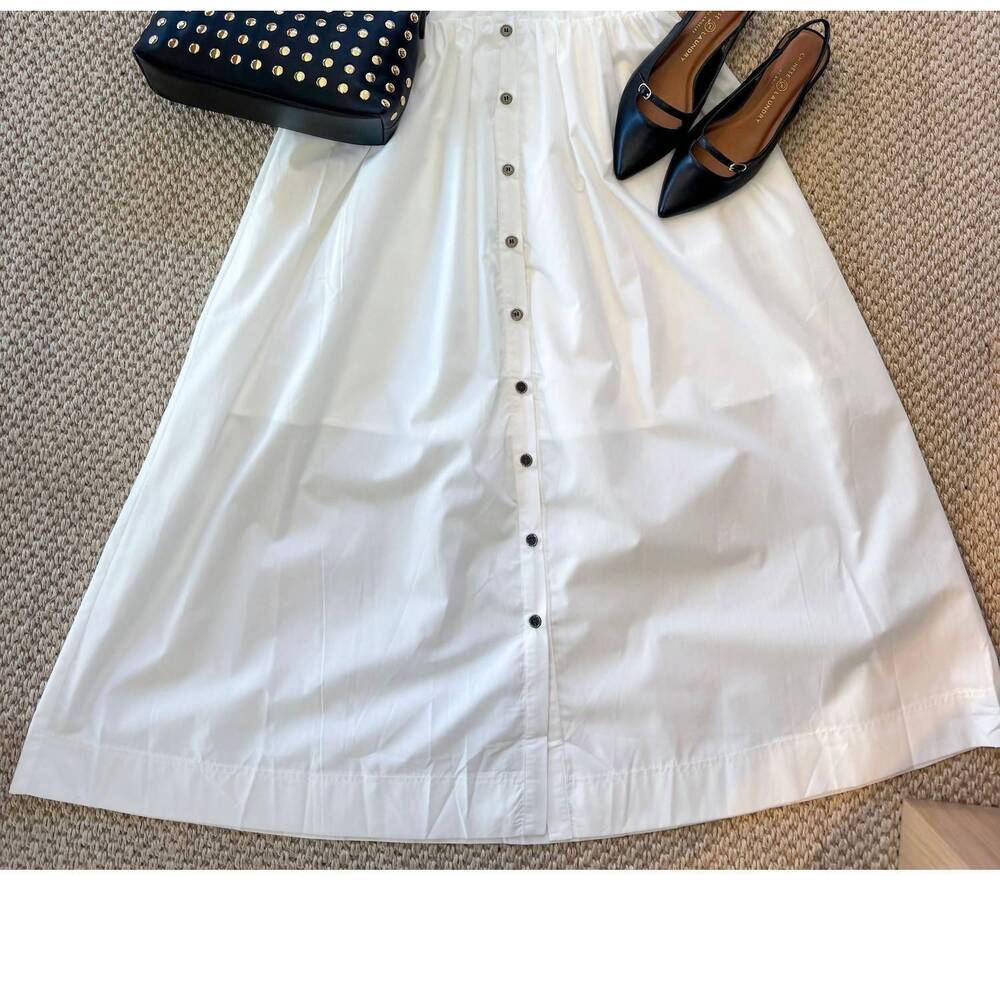 NEW BEULAHSTYLE women's button up dress in white
